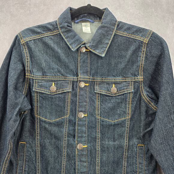 OshKosh B'gosh Blue Denim Cotton Span Button Jeans Jacket VTG Unisex Large L - Picture 3 of 7
